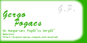 gergo pogacs business card